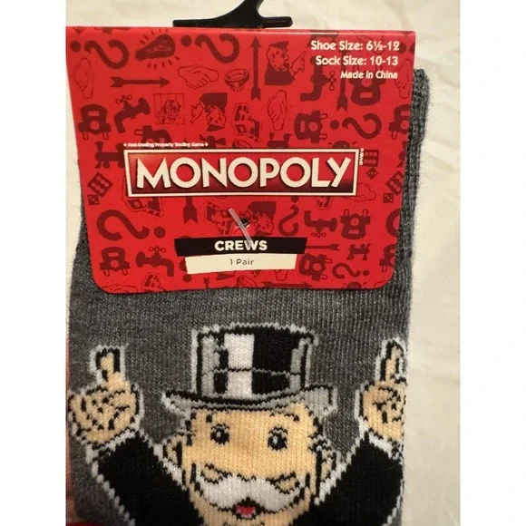 Monopoly‎ GOAT Novelty Socks; Unisex Fun Socks; Board Game - Picture 3 of 3